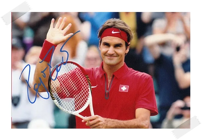 Roger Federer  autographed signed with pen  original  photo 4*6 inches collection freeshipping  012017