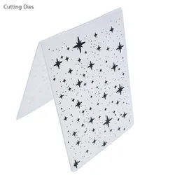 Carpeta de plástico con patrón de estrella para álbum de recortes de tarjetas, fabricación de papel, molde de plantilla artesanal