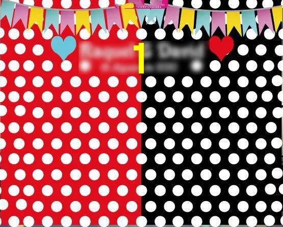 personalizzato PHOTOCALL LUNARES ANDALUCES PARA SEVILLANAS PARA BODAS Y FIESTAS Festival lunare Fondali nuziali Red Black Dot