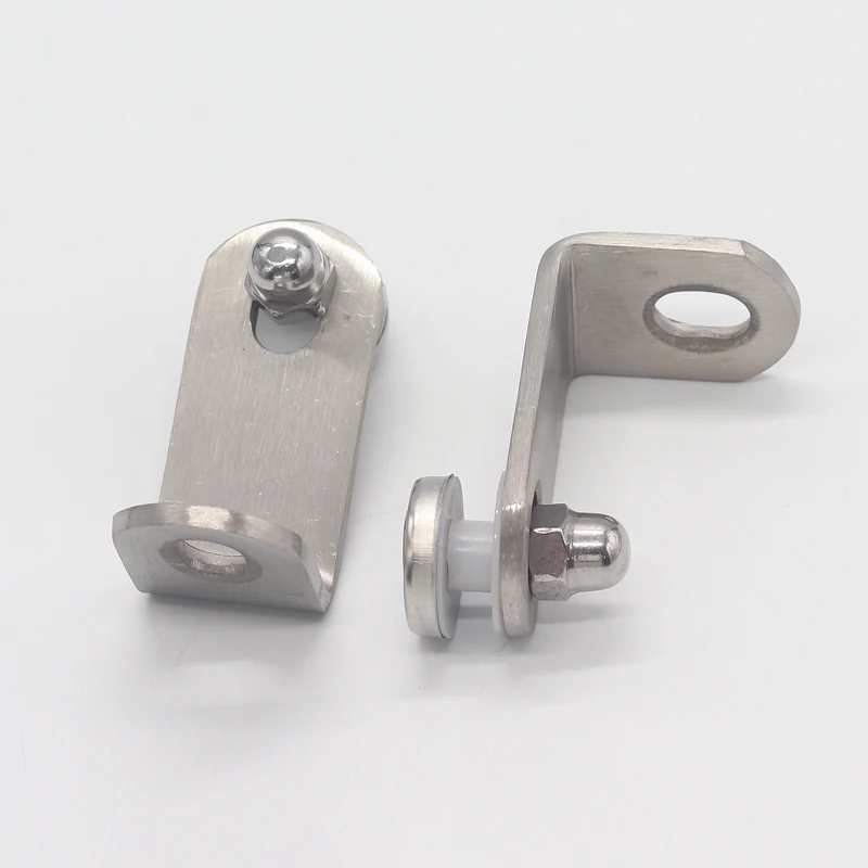 304 Solid Stainless Steel Corner Brackets Clip Glass Staircase Railing Upright Column Fittings 4pcs