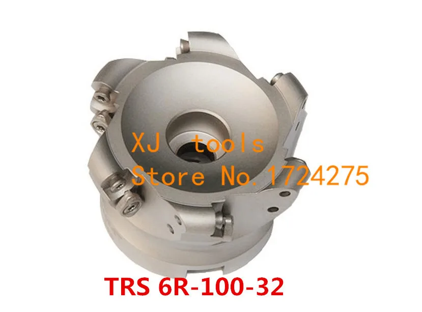 

TRS-6R-100-32-6T, round nose surface CNC milling cutter,milling cutter tools,Face Milling Cutter Head carbide Insert RDMT1204