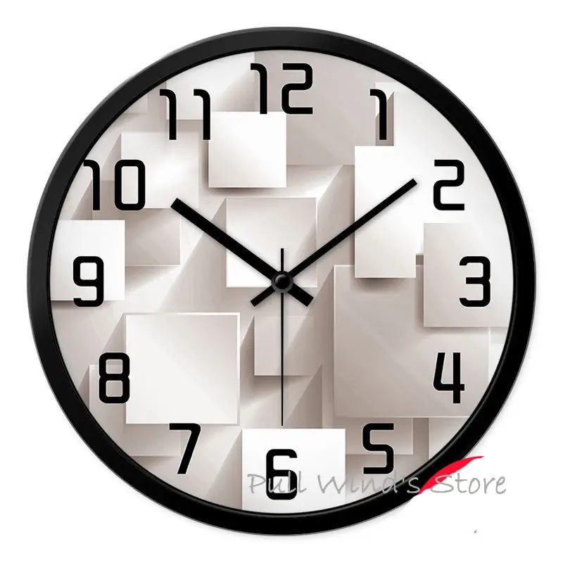 

Abstract art home wall clock Unique fashion three-dimensional wall clock