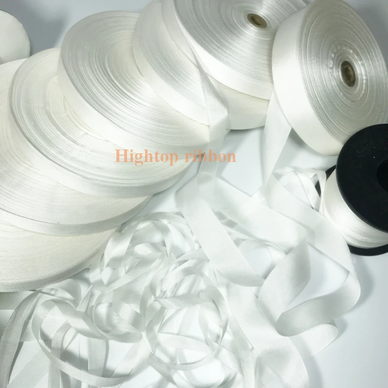 White Genuine undyed white pure silk grosgrain embroid ribbon in 2mm,4mm,10mm to36mm ribbon for handcraft embroiey free shipping