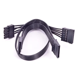 5 Pin to 3 Ports SATA Straight Right Angle Power Supply Cable for Cooler Master Silent Pro Hybrid 1300W 1050W 850W Modular PSU