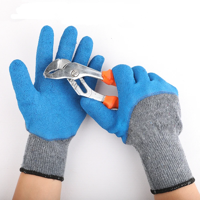 Winter Thermische Arbeit Handschuhe Latex Gummi Beschichtet Für Anti-Schleudern Garten Auto Reparatur Builder Hände Schutz Sicherheit Handschuhe