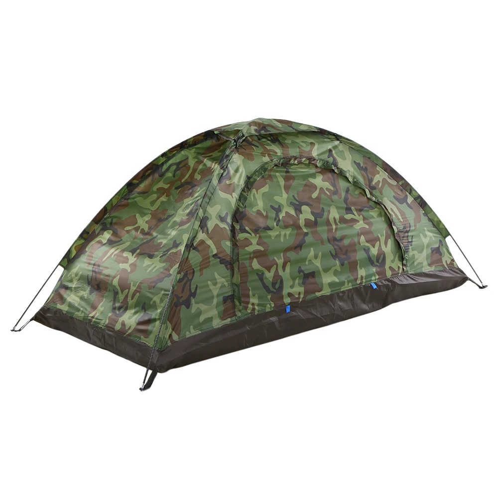 Camouflage Outdoor Tent Ultralight Fishing Camping Tent for 2 Person Single Layer Portable Beach Tent