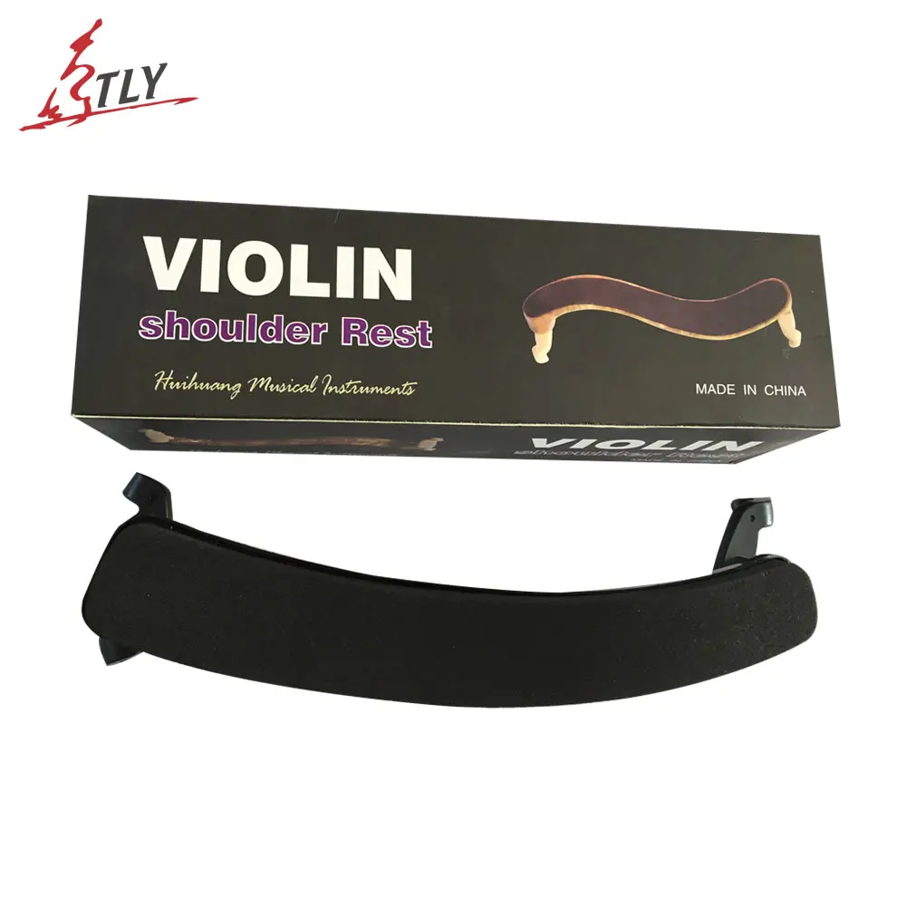 

TONGLING Black Plastic Adjustable Violin Shoulder Rest Pad Support EVA Padded for 4/4, 3/4, 1/2, 1/4, 1/8 Violin Package Box