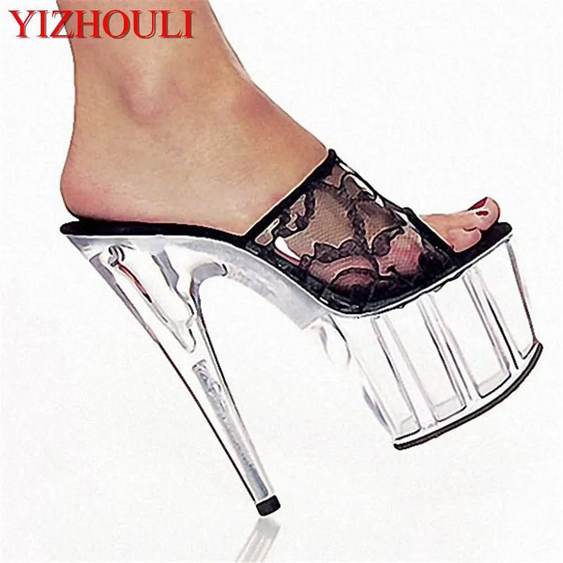 

15 CM High Heels Slippers Club Night Shoes Sexy Pole Dancing Shoes Platform Women's Shoes Dance Shoes