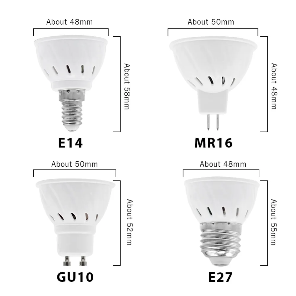 LED 성장 조명 수경 성장 조명, E27 E14 GU10 MR16 LED 성장 전구, 전체 스펙트럼 220V UV 램프, 식물 꽃 모종, 2 개