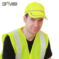 High Visibility Reflective Baseball cap yellow safety hat work safety helmet