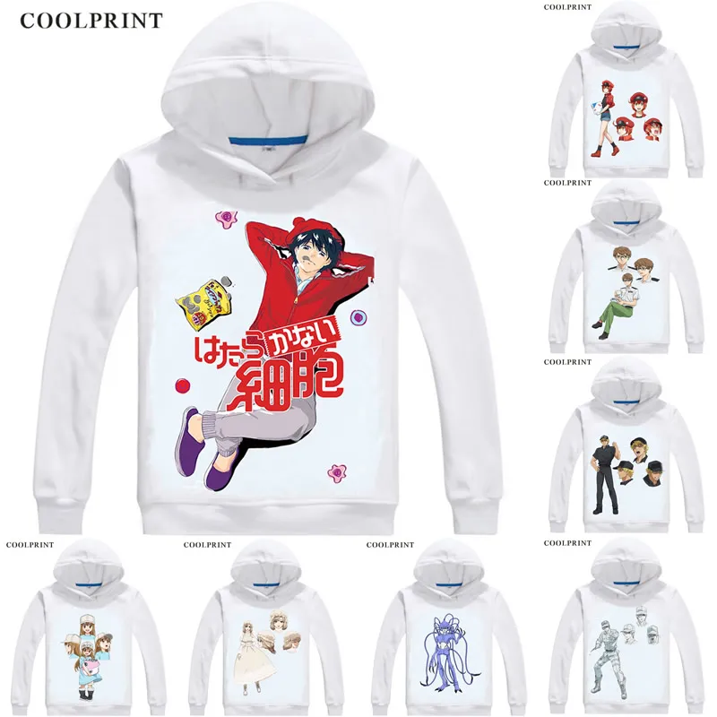 

Cells at Work! Hoodies Hooded Hoodie Anime Hataraku Saibou Sekkekkyu Platelets Kesshoban Kochukyu Hakkekkyu Cosplay Sweatshirts