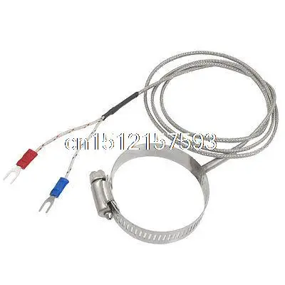 0-400C 1 Meter Braided Cable Thermocouple Sensor w 2.2