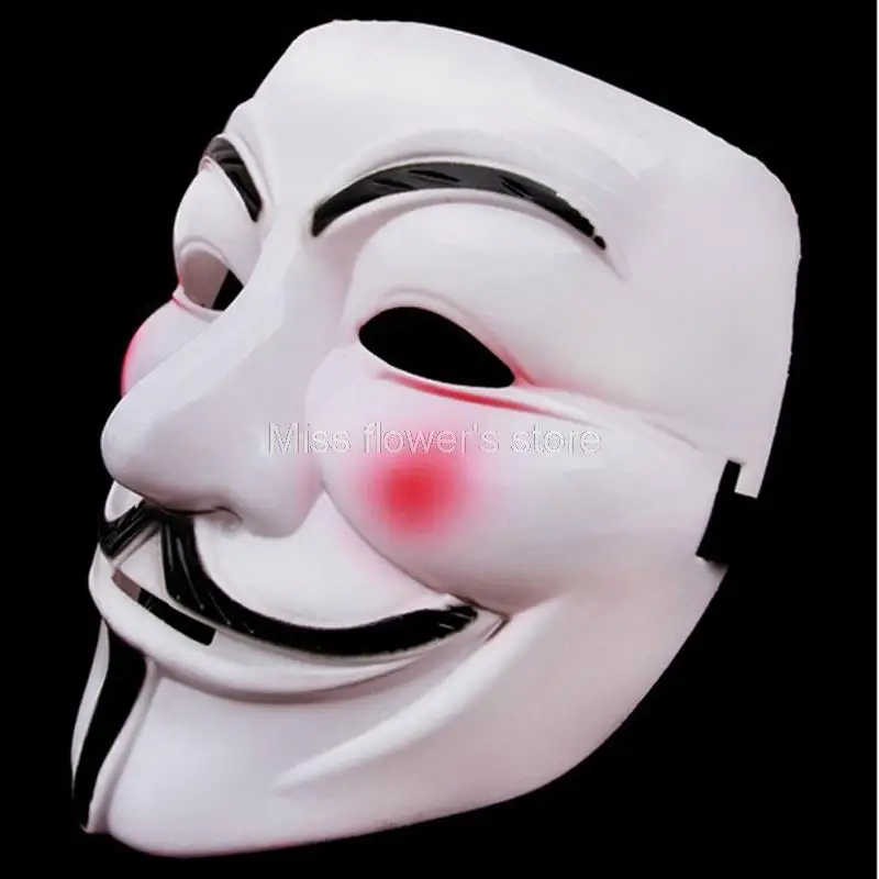 V For Vendetta Anonymous Guy Fawke Movie Face Mask Halloween Masquerade Cosplay Prop