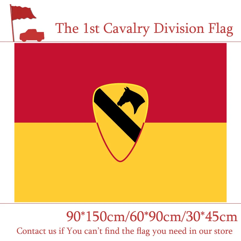 

The United States 1st Cavalry Division 40*60cm 60*90cm 90*150cm Flying Flag 3*5ft Banner With Metal Holes For Event Office