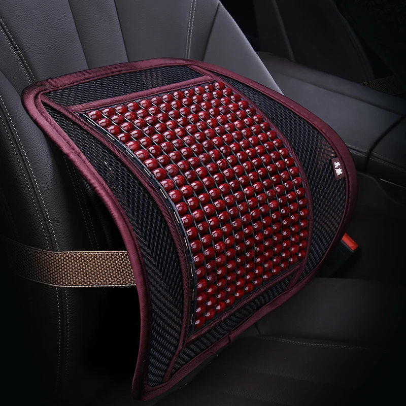Car Seat Waist Cushion Office Chair Massage Back Lumbar Support Mesh Cushion Pad Black Mesh Back Lumbar Cushion for Car Driver