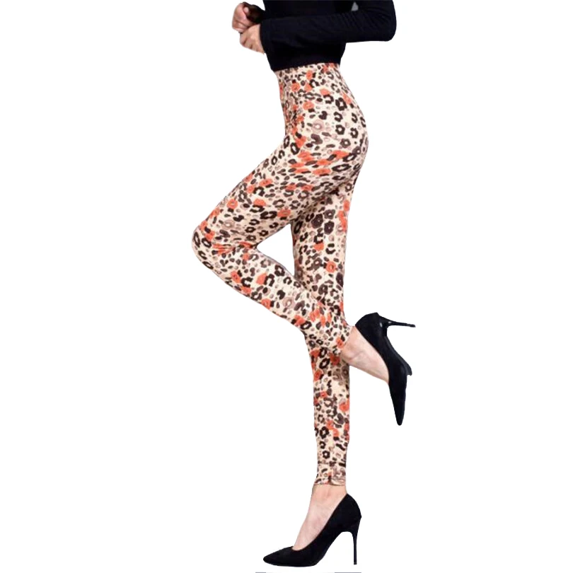 YSDNCHI Frauen Sexy Leopard Hohe Taille Sportswear Leggings Active Druck Leggins Sommer Elastische Fitness Hosen