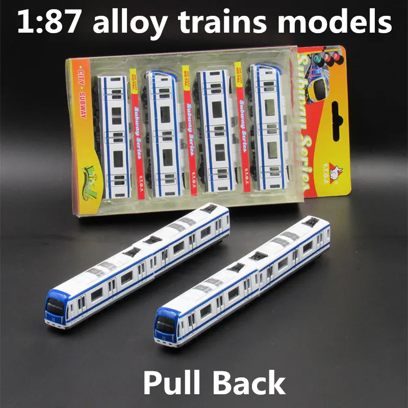 1:87 alloy trains models,high simulation subway vehicle model,pull back function,toy vehicles,educational toys,free shipping