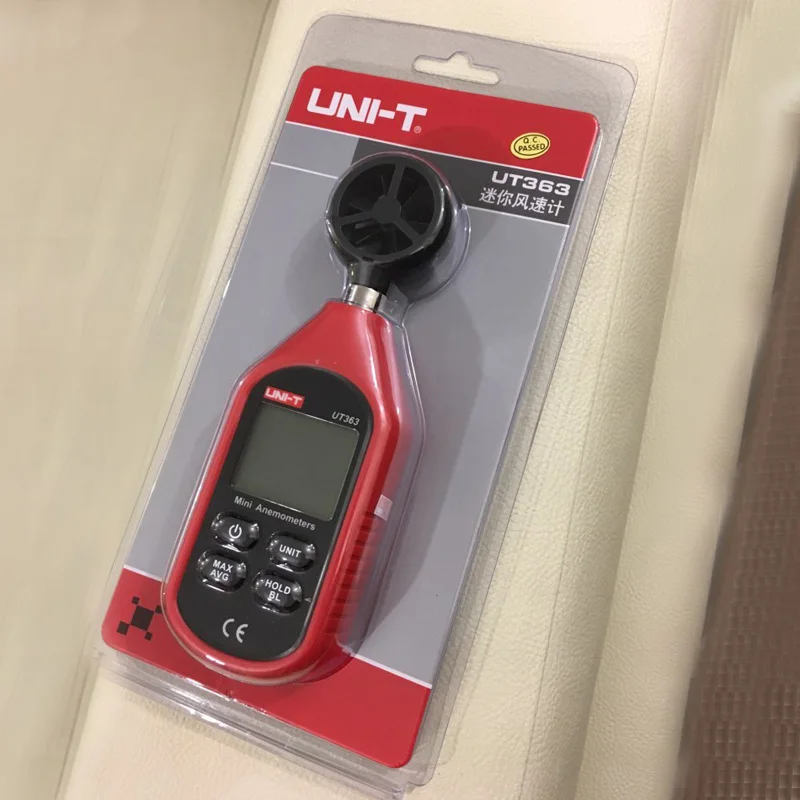 UNI-T UT363 Handheld Anemometer Digital UT363BT Wind Speed Measurement Temperature Tester LCD Display Air Flow Speed Wind Meter