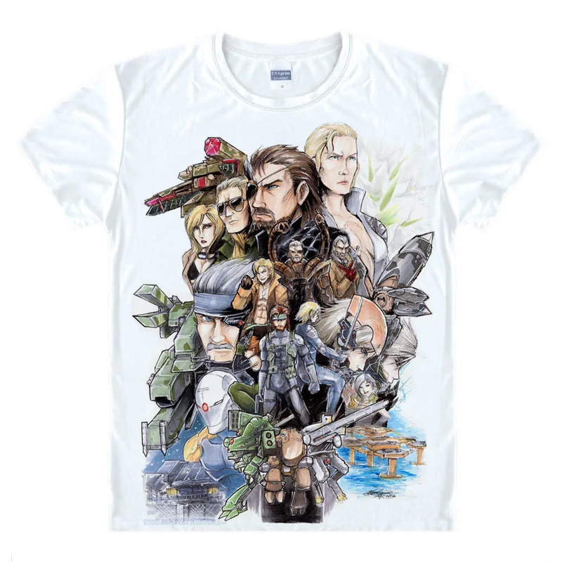 Coolprint Anime Shirt Metal Gear Rising Revengeance T-Shirts Short Sleeve Metal Gear Solid 5 Zandatsu Cosplay Motivs Shirts