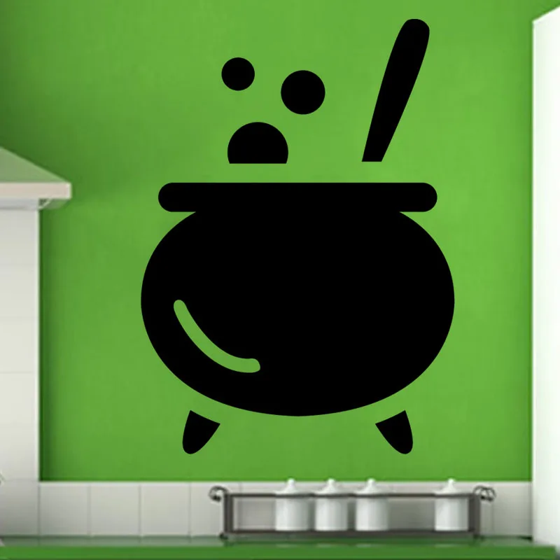 

3 Sizes Halloween Home Decor Witches Cauldron Wall Sticker Kitchen DIY Removable Vinyl Waterproof Wall Decal