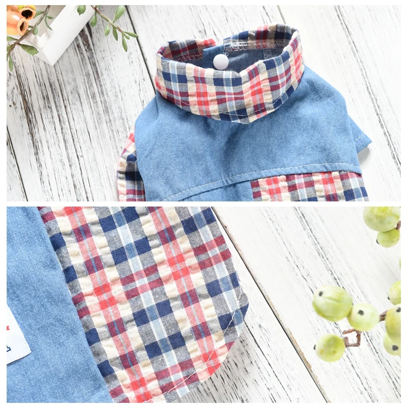 Plaid Coat Summer Pet Dog Clothes Jacket Puppy Chihuahua Clothing Shirt For Small Meidium Drop Shipping Cat Pugs Yorkies Poodle