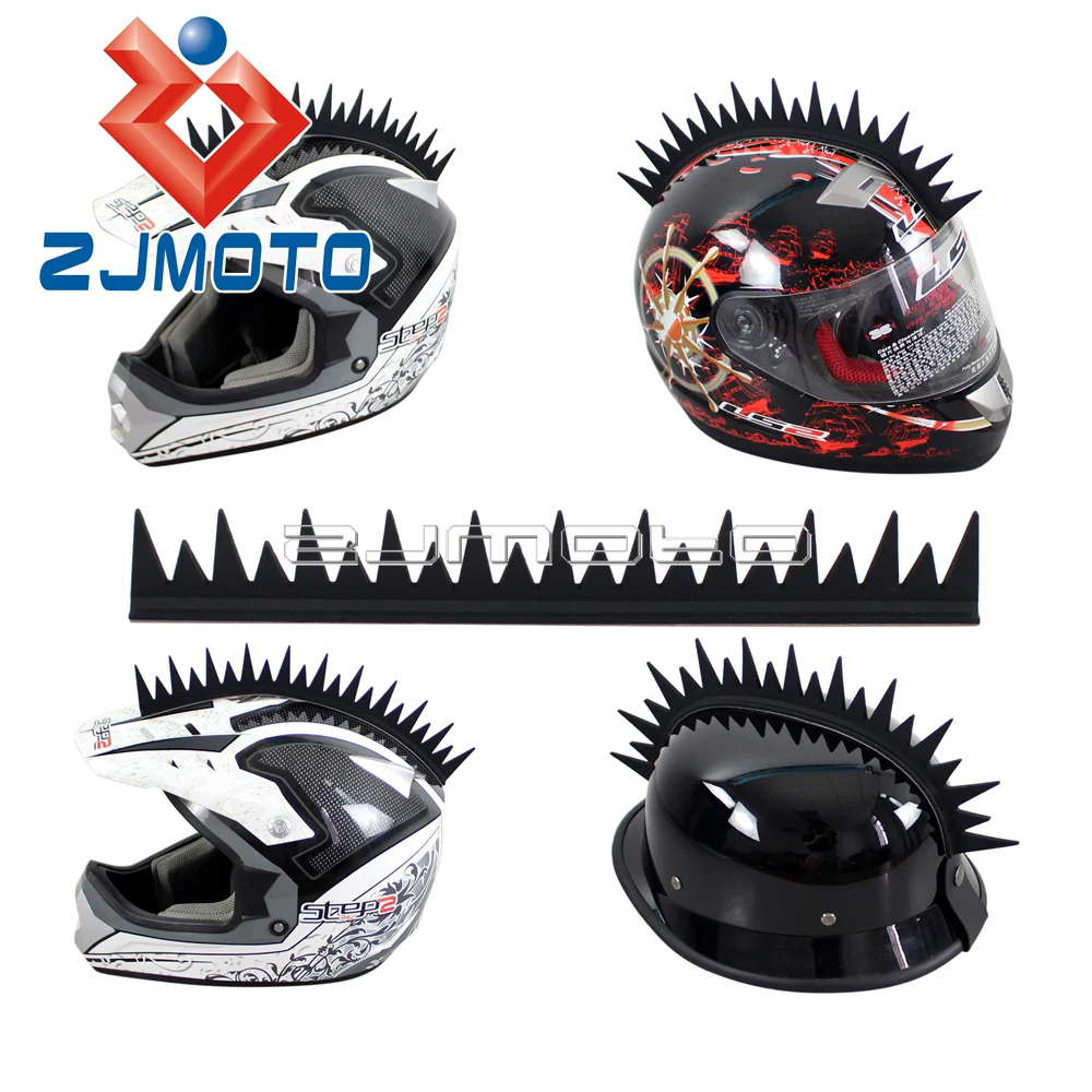 1 x Dirt Biker Racing BMX Helmets Mohawk Spikes Skateboard Ski Jagged Blade Helmet Sticker Motorcycle Helmet Decoration