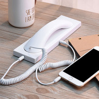 New 3.5mm Anti-radiation Retro Telephone Handset Headphone Receiver with Mic For iPhone Samsung Huawei Handsets with Base