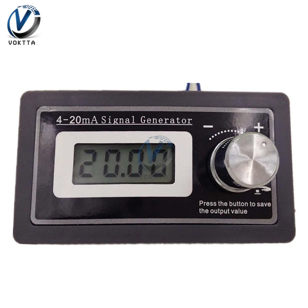 4-20mA LCD Digital Signal Generator Panel Mount PLC Current Transmitter Tester Panel Mount Current Sensor Support 2, 3, 4 wires