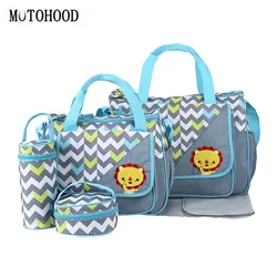 MOTOBathroom-Sacs à couches OD pour bébé, ensembles de sacs à langer pour la colonne vertébrale proxy, soins pour bébé maman Cheshire Age, sac pour poussette, évalué 30x43x14cm, 5 pièces