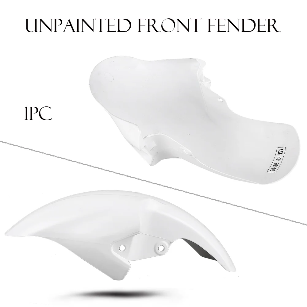 Unpainted White Front Wheel Fender Mudguard Splash Extension Extender Fairing Cover For Yamaha YZF R6 YZF-R6 1998-2002 Body Kit