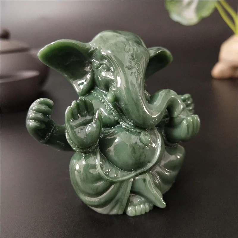 Lord Ganesha Buddha Statue Ornaments Fengshui Ganesh Indian Elephant God Sculptures Figurines For Home Garden Decoration