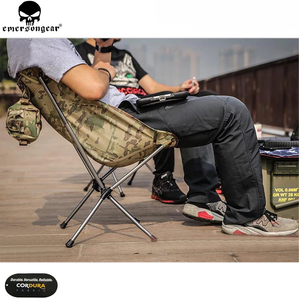 Imagem -04 - Emersongear Cadeira Dobrável Tática Cadeira Portátil Ultraleve de Camuflagem para Uso ao ar Livre Praia Acampamento Esboço Tática Cadeira Dobrável Em7076