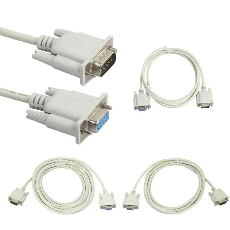 New 1.5M 3M Serial RS232 9-Pin Male to Female DB9 9-Pin PC Converter Extension Transfer Cable Extending Wire for computer