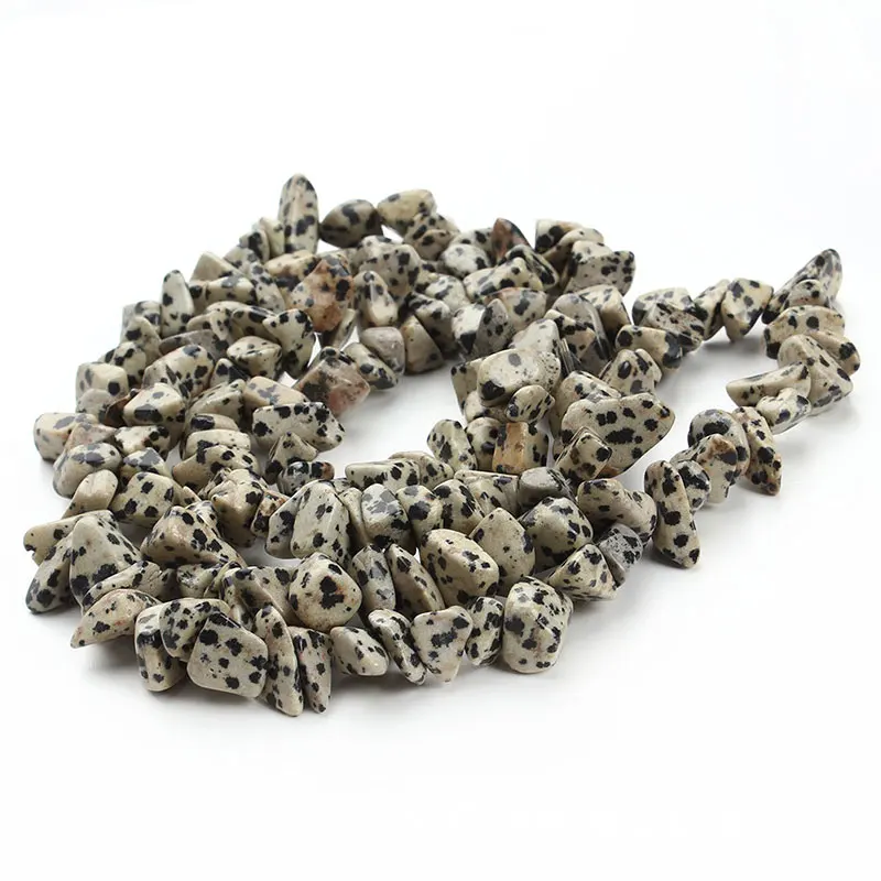 3-5x6-8mm Dalmation Jaspers Beads Natural Freeform Chips Stone Beads For Jewelry Making Beads Bracelets For Women 32'' DIY Beads