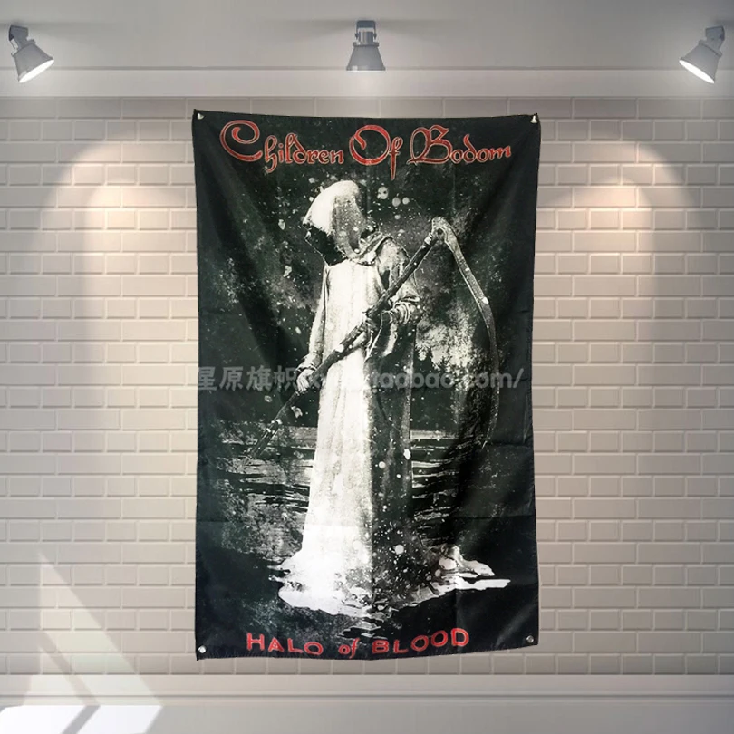 

"Children Of Bodom" Pop Band Sign Cloth Flag Four-Hole Hanging paintings Cafe Hotel Music Studio Decoration