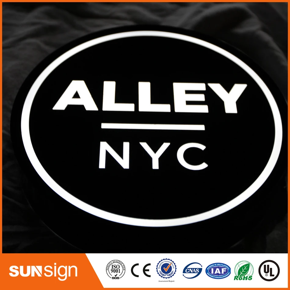 Nieuwe Verlichte Led Teken Doos Rvs Led Lichtbak Letters