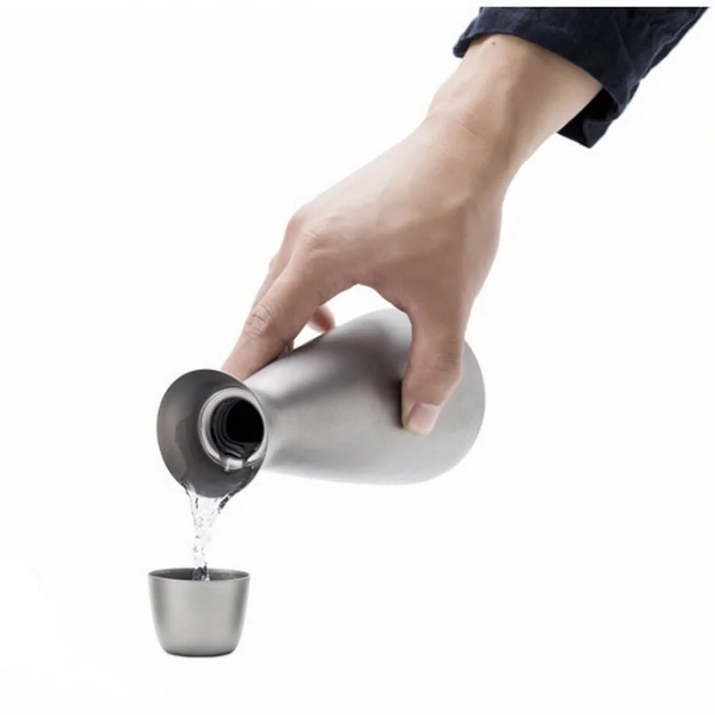 Pure Titanium Wine Cup Titanium Water Cup Health Titanium Alloy Kung Fu Tea Cup Tea Bowl Portable Outdoor Titanium Wine Cup