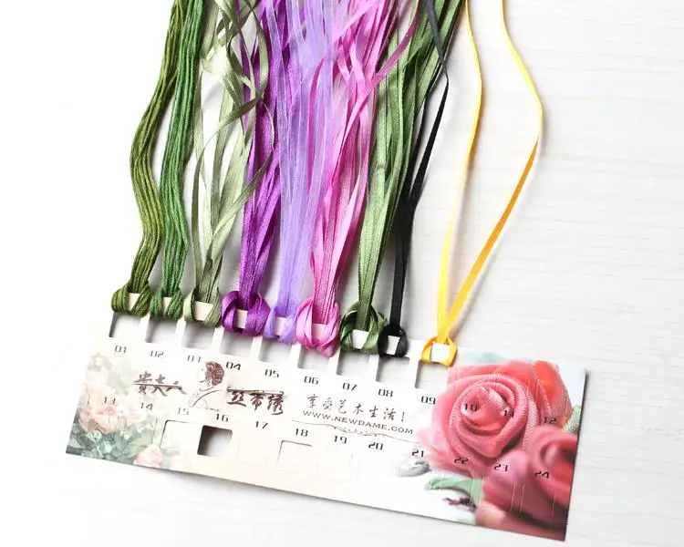 Needlework,DIY Ribbon Cross stitch Sets for Embroidery kit,Garden Lake Flowers landscape bands embroidery wall wedding gift