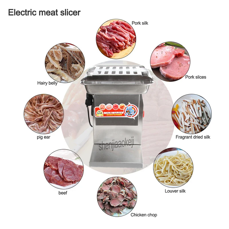 Commercial Meat slicer 2.5/3/4/5mm Meat cutter Desktop meat Cuting machine 280KG/h Stainless steel Slice machine 110v/220v 1pc