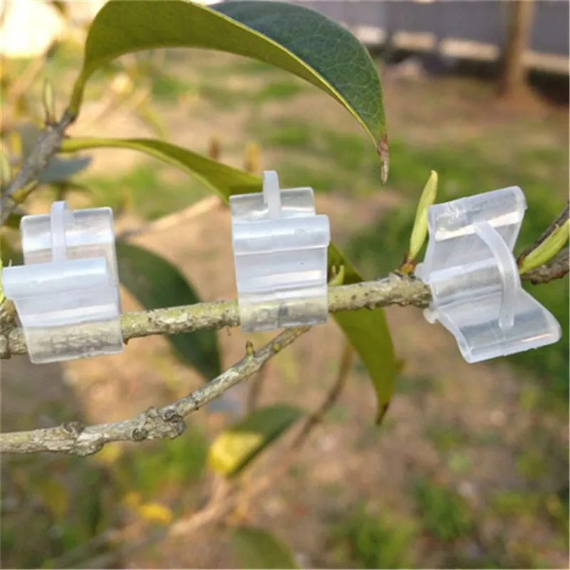 50Pcs-pack Garden Flower Plant Vine Seedlings Grafted Branches Clip Connector Fasteners Plastic Clips Garden Tool GT035