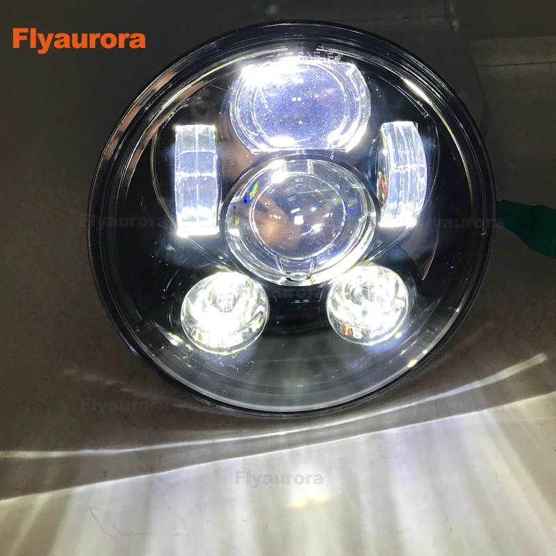 Flyaurora 7 นิ้ว LED รถจักรยานยนต์ไฟหน้า 7 "45 W LED High Light Beam Light สำหรับ Victory รถจักรยานยนต์ MBG046