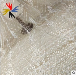 Vintage Symmetrical Lace Fabric Fashion Embroidery Mesh Accessories High-grade Wedding Dress Materials