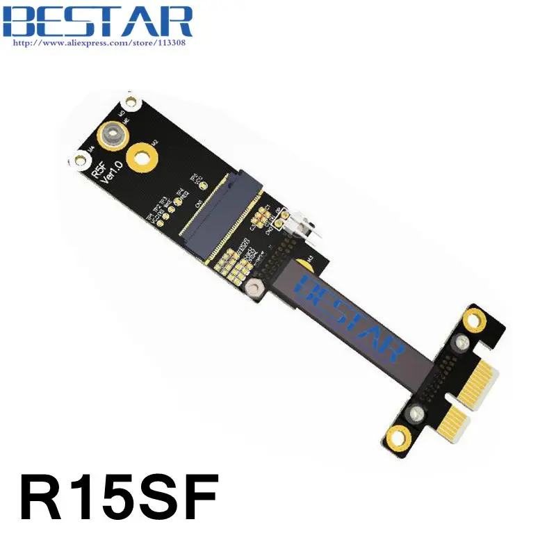 1x PCI-e PCIe x1 To M.2 A.E. key WiFi NGFF Adapter Card Riser Extender Cable 5cm-100cm 1ft 2ft 3ft Gen3.0 8Gbps