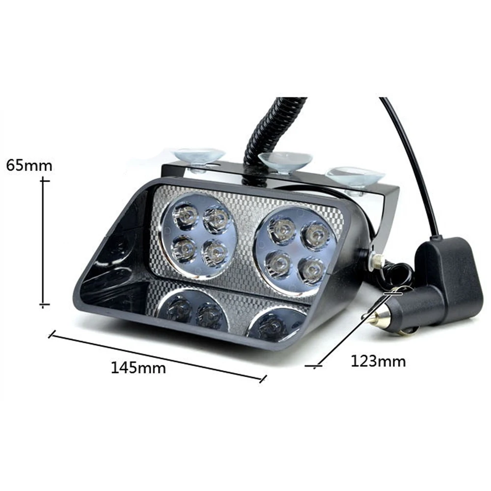 Car Strobe Light sucker Highlight scoop Police Lights Warning Lights Fog lamps front glass Flashing lights Red and blue