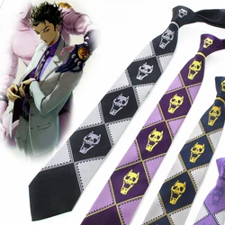 Japońskie anime jojo bizarre adventure Cosplay krawat KILLER QUEEN niebios drzwi Kira Yoshikage rekwizyty czaszki żakardowe krawat