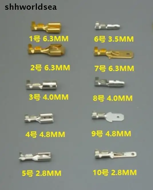 Shhworldsea 300PCS car mixedl brass splices wire Terminal Connector auto car splice crimp terminals