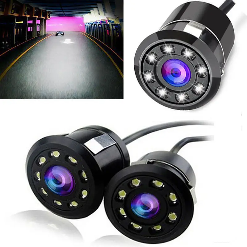 Waterproof 8 LED Mobil Backup Rear View Reverse Parkir Kamera HD Night Vision