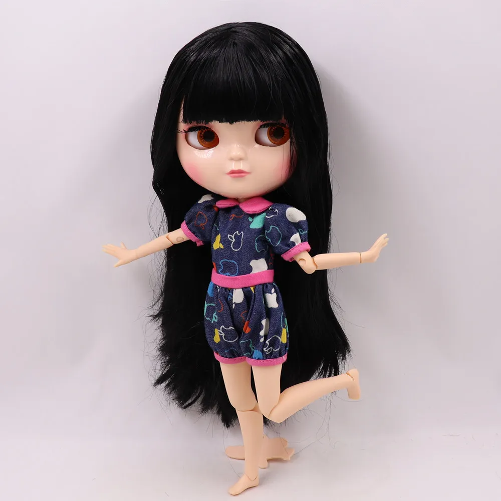 Fortune Days ICY nude Doll Joint Body small chest balck straight hair No.9601 free shipping