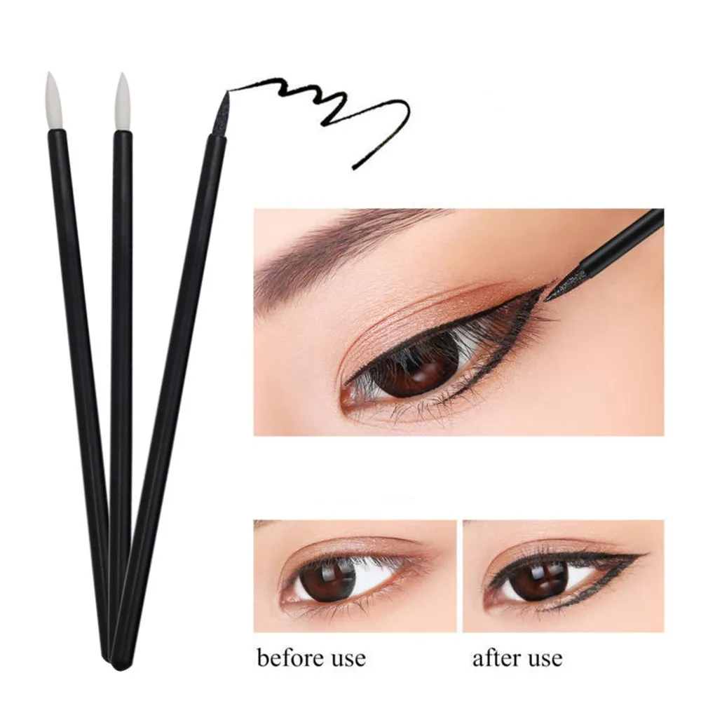 50Pcs Disposable Eyeliner แปรง Eye Shadow Applicator Fine Point Eye Liner ปากกา Lip Liner แปรงเครื่องสำอางค์เครื่องมือแต่งหน้าชุด