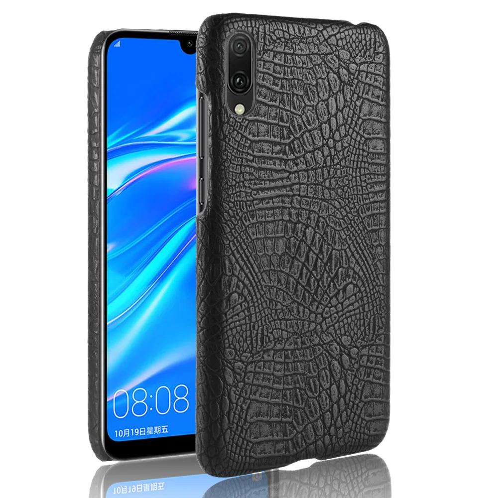 For Huawei Enjoy 9 Case Huawei Enjoy9 DUB-AL20 Retro Crocodile PU Leather PC Hard Back Cover For Huawei Enjoy 9 Phone Bag Cases